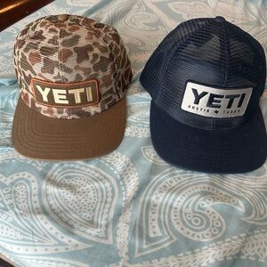 YETI Camo and Navy Mesh Caps